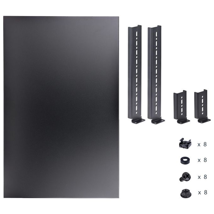 StarTech Ripiano per montaggio a rack regolabile 1U - Robusto ripiano per armadio server rack fisso - 80 kg