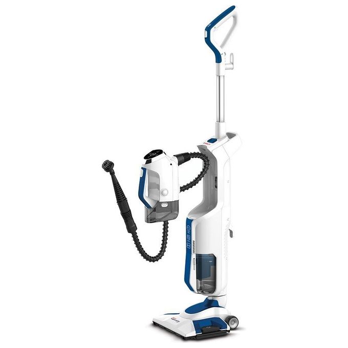 Polti PTEU0299 Vaporetto 3 Clean Blue Aspirapolvere Lavapavimenti a Vapore 3 in 1 Ciclonico senza Sacco 1800 W 14 Accessori colore Bianco e Blu