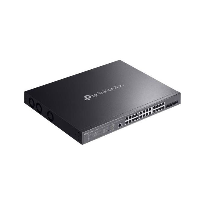 TP-Link SG3428XMPP Omada Switch Gestito L2+ 24 Porte Gigabit 4 SFP+ 10G PoE+ PoE++ 1U colore Nero