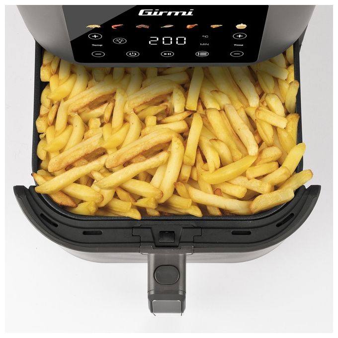 Girmi FG92 Ecofrit Deep Friggitrice ad aria 8 L 1700 W 7 programmi Display digitale colore Grigio