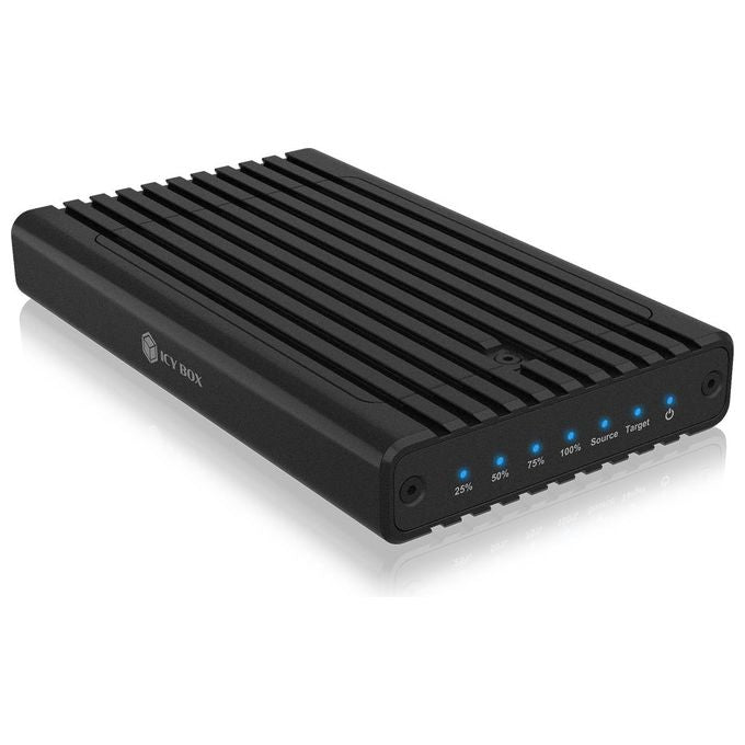 ICY BOX IB-2817MCL-C31 Box esterno SSD 2 slot M.2 NVMe USB 3.2 Gen 2 Type-C 10 Gbit-s colore Nero