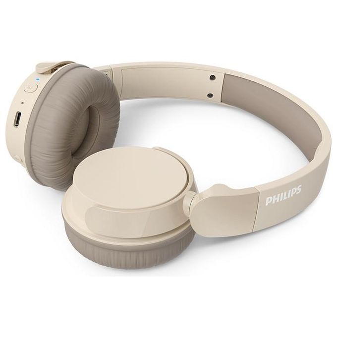 Philips TAH3209BG-00 Cuffie On-Ear Wireless Bluetooth 5.3 25 ore autonomia ricarica rapida USB-C driver 32 mm colore Beige