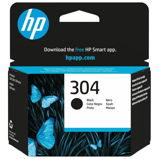 HP N9K06AE 304 Nero Cartuccia originale per Deskjet 3720, 3730