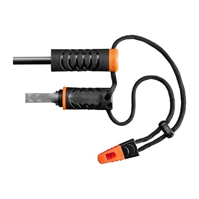 Gerber Fire Starter Ferrocerium Rod Acciarino e Fischietto Unisex Adulto Arancione