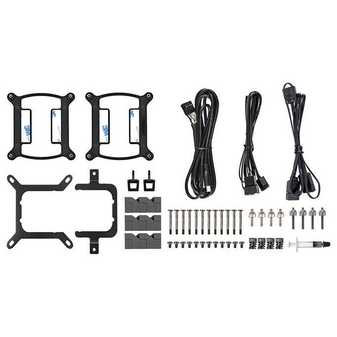 Thermaltake CL-W384-PL12SW-A TH360 V2 Ultra Dissipatore a Liquido AIO 360mm ARGB Sync LCD IPS 3 Ventole colore Nero