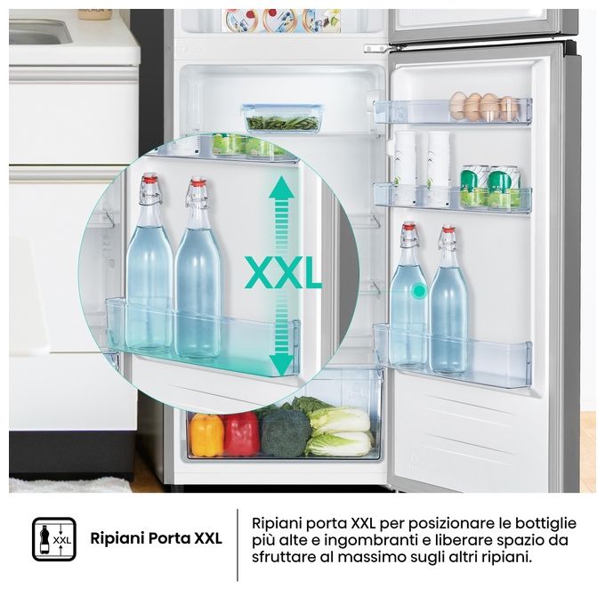 Hisense RT267D4ADE Frigorifero Doppia Porta 206 L 143,4 cm Classe E 40 dB Statico colore Argento