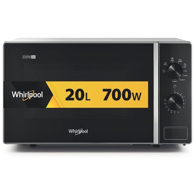 Whirlpool MWP 103 SB Forno a Microonde con Grill al Quarzo 20 L 700 W 5 livelli di potenza colore Nero Argento