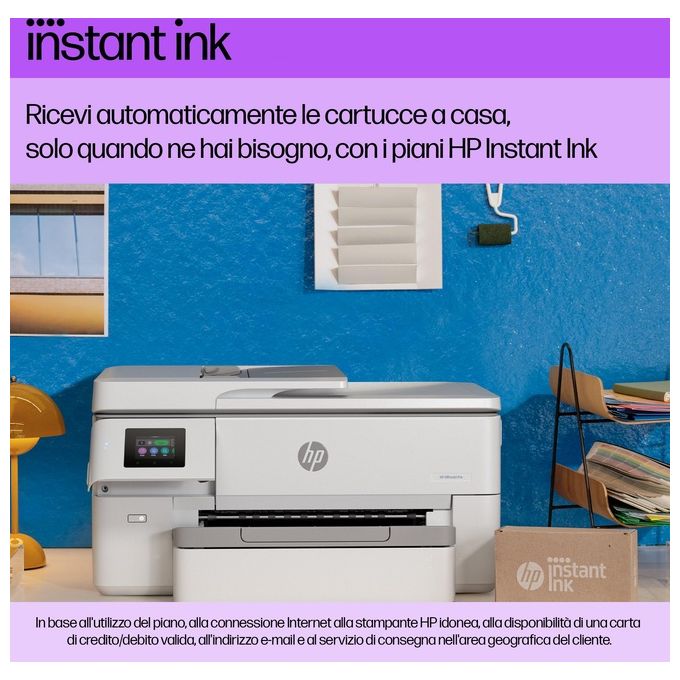 HP 53N95B OfficeJet Pro 9720e Stampante Multifunzione Inkjet A3 Colore 22 ppm Wi-Fi ADF Fronte Retro colore Grigio