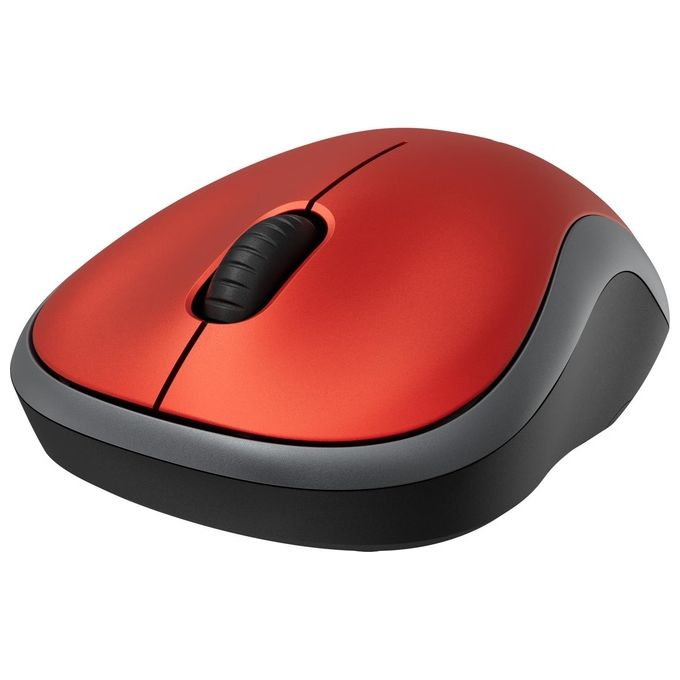 Logitech Mouse Wireless Mouse M185 rosso