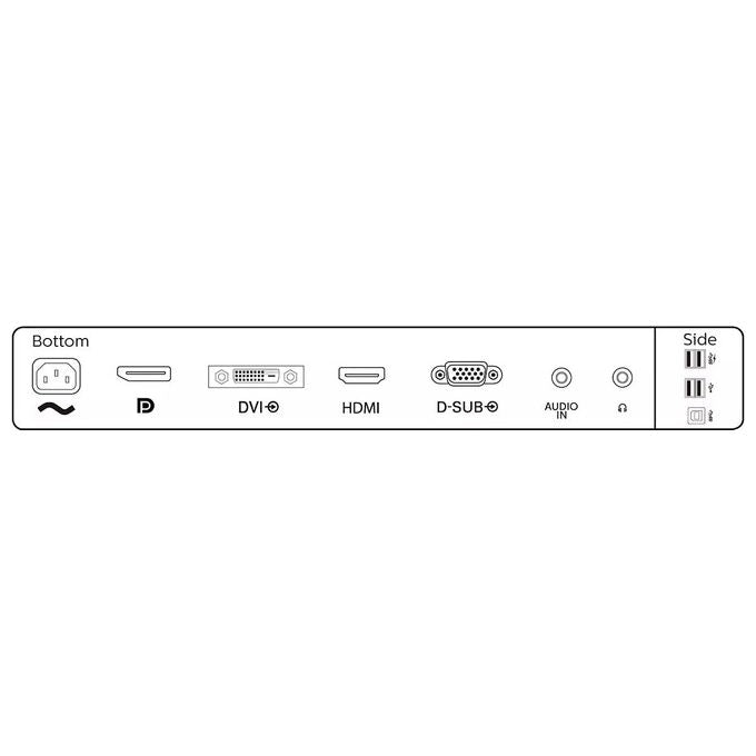 Philips Monitor 23.8'' IPS B Line 241P8QPJEB 1920x1080 Full HD Tempo di Risposta 5 ms