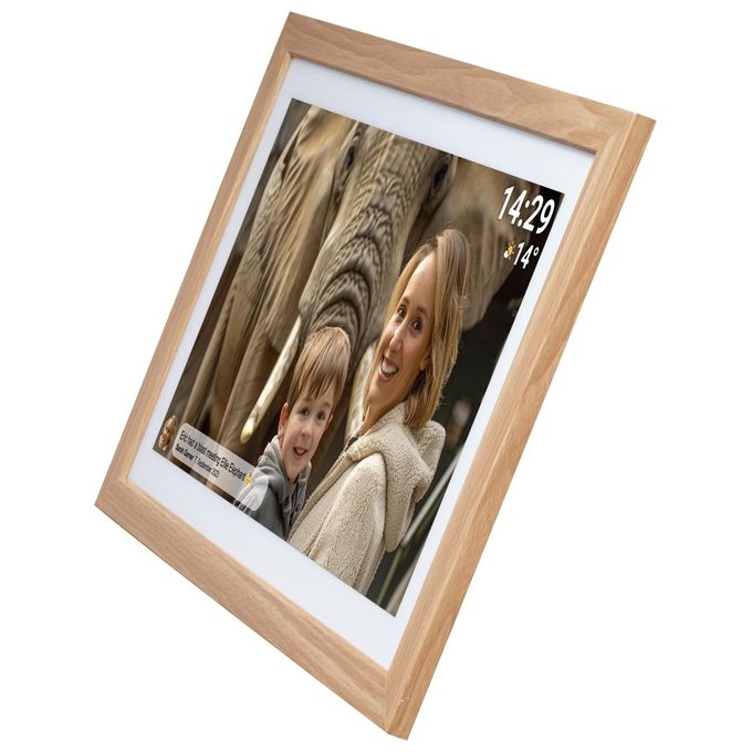 Denver 119101070020 PFF-2162LW Cornice per Foto Digitale Touch Screen 21.5'' Wi-Fi 32 GB MicroSD Full HD colore Marrone chiaro