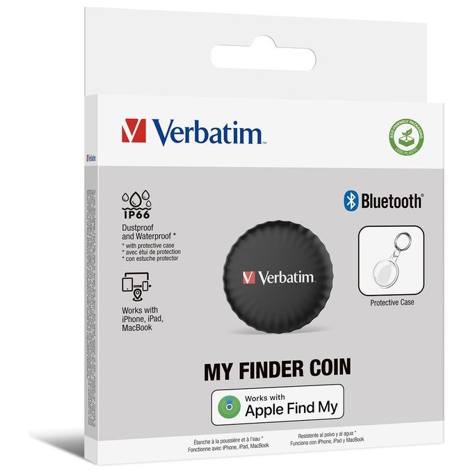 Verbatim My Finder Coin Localizzatore e Cercatore Gps Personale Nero