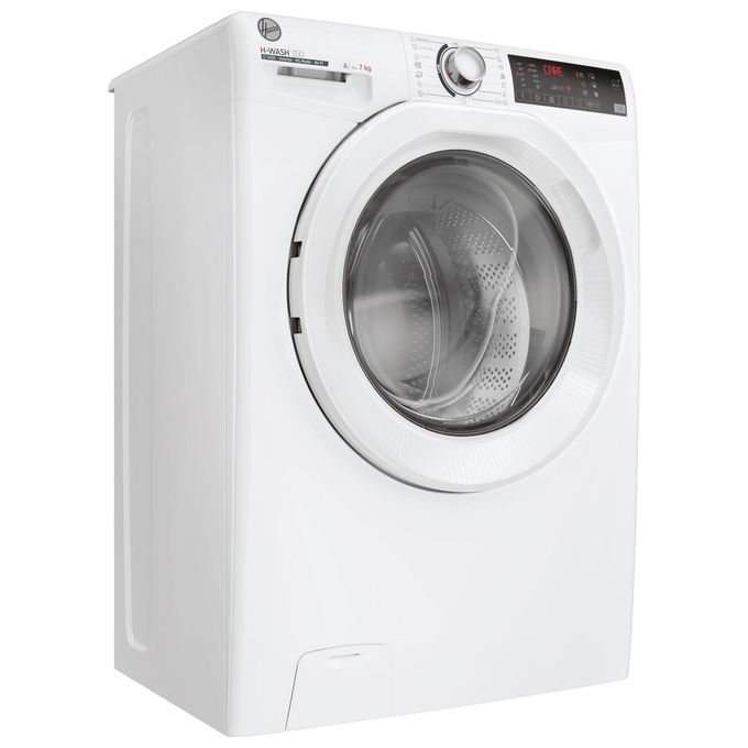 Hoover H-WASH 350 H3WP4474TAM6-1-S Lavatrice slim a carica frontale 7kg classe A 1400 giri 9 cicli Care controllo remoto Bianco 60x45x85