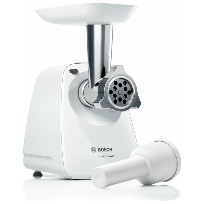 Bosch MFW2500W SmartPower Tritacarne Dischi in Acciaio Inossidabile 350W colore Bianco