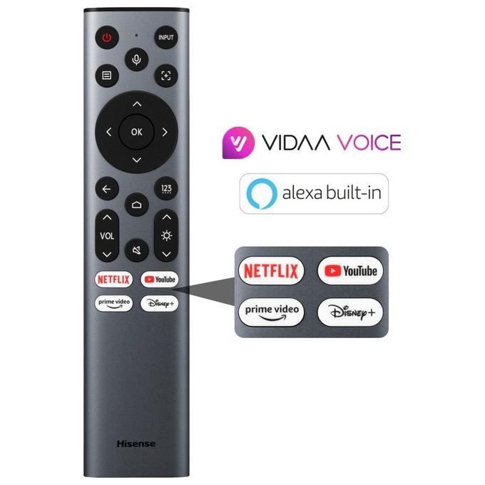 Hisense C2 PRO Videoproiettore Laser 4K UHD 2600 ANSI Lumen Smart VIDAA U7 HDR10+ DTS Virtual X colore Grigio