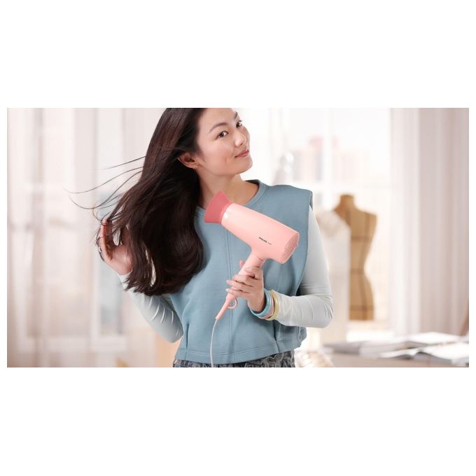 Philips BHP398-00 3000 Series Set per Styling dei Capelli 1600 W ThermoProtect ceramica 3 temperature piastra asciugacapelli colore Rosa