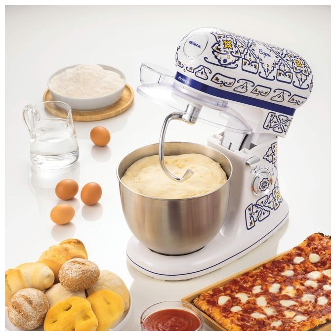 Ariete 1588 Capri Impastatrice Planetaria 1200 W 5,5 L 7 velocita' ciotola Acciaio Inox colore Bianco Azzurro