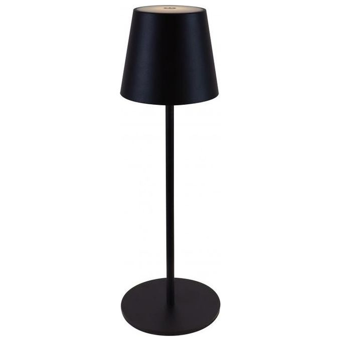 New Majestic Lampada da Tavolo Agata Nera Ricaricabile Luce Led Regolabile Waterproof