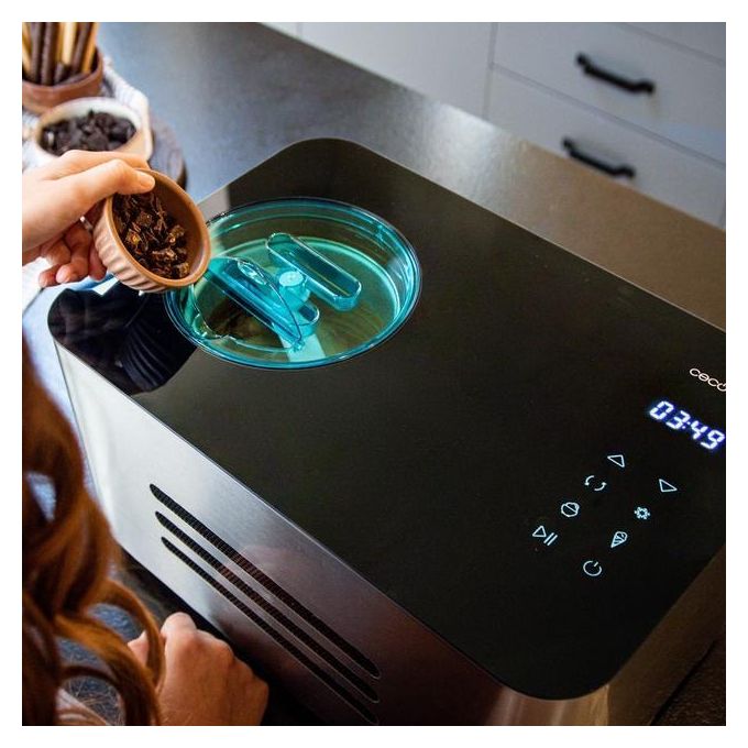 Cecotec Gelacy 1500 Touch Gelatiera con Compressore 1,5 L 150 W Display Touch Screen Finestra di Controllo colore Nero