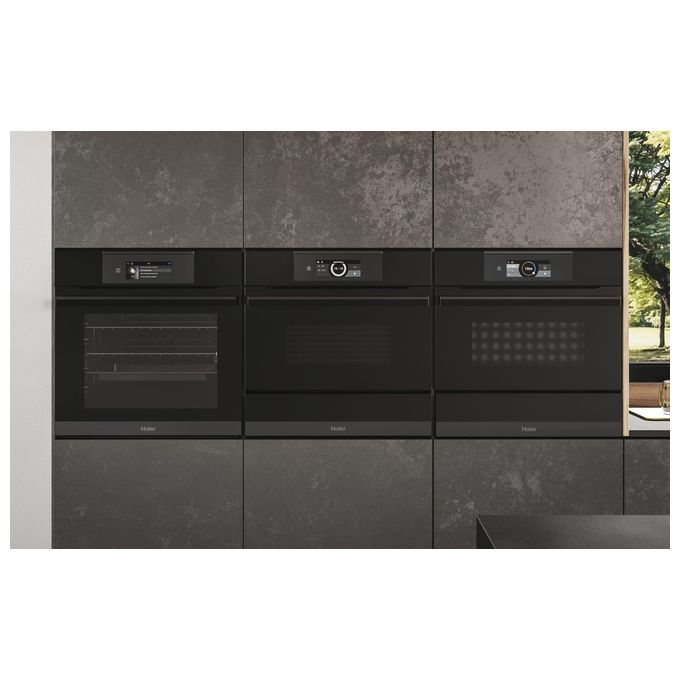 Haier HWO60SM6T9BH Forno da incasso I-Touch Serie 6 Multi-level 70 Litri Pirolitico 14 Funzioni Classe A Nero