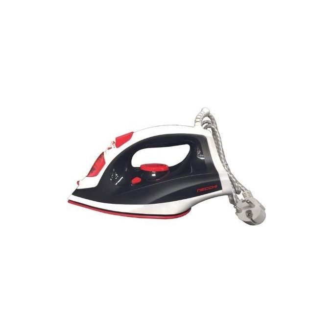 Necchi NCL-668 Ferro a Vapore 2600 W Piastra in Ceramica Serbatoio 0,28 L Vapore Verticale Autopulizia Spegnimento Automatico colore Nero Rosso Bianco