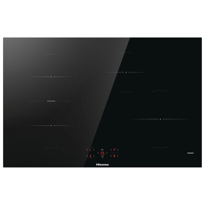 Hisense HI8421BSC Piano cottura a induzione 80 cm 4 zone Touch Bridge Zone Super Zone Booster colore Nero