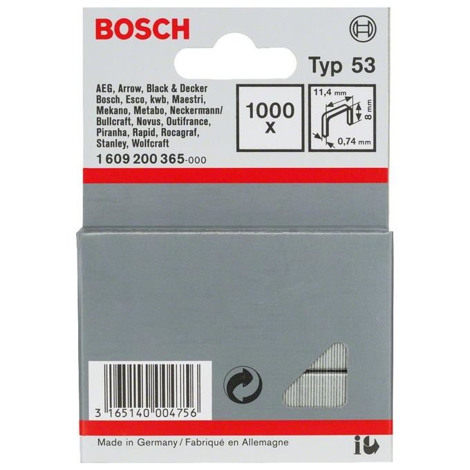 Accessori Bosch Graffatrici Ptk Graffe 10x8 mm 1609200365