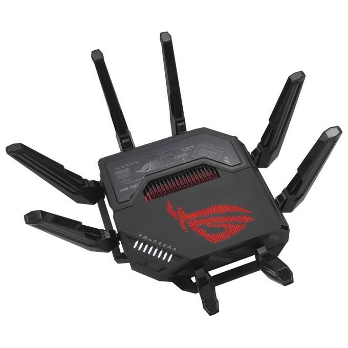 Asus GT-BE98 ROG Rapture Router WiFi 7 Quad Band 320 MHz 4096-QAM Doppia porta 10G AiMesh colore Nero