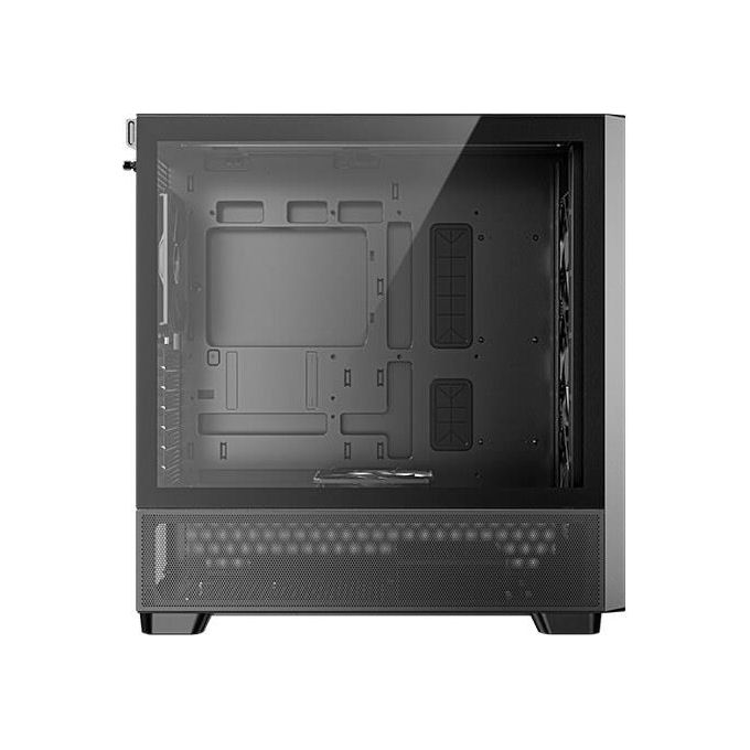 Antec FLUX Case PC Midi Tower Supporto E-ATX Pannello Laterale in Vetro Temperato e Inserti in Legno colore Nero