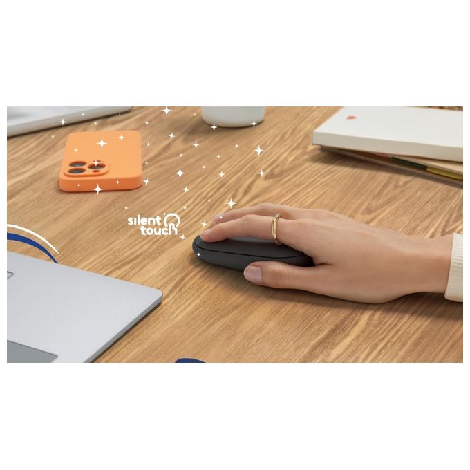 Logitech 910-007015 Pebble 2 M350s Mouse Wireless Bluetooth Ottico 4000 DPI Silenzioso Ambidestro colore Grafite