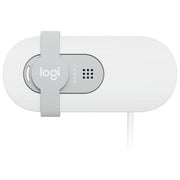 Logitech 960-001617 Brio 100 Webcam Full HD 1080p con Microfono Integrato e Copriobiettivo per Privacy colore Bianco