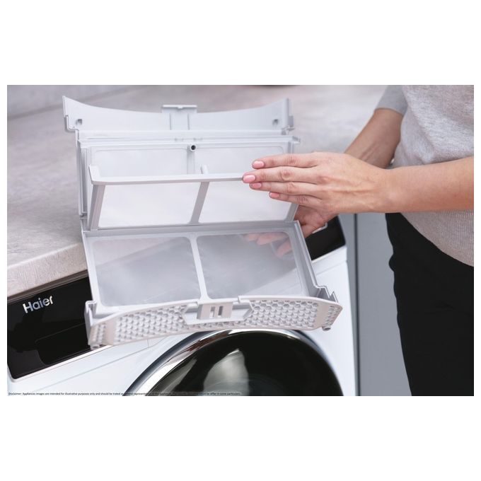 Haier HD90-A3939 I-Pro Serie 3 Asciugatrice Pompa di Calore 9 Kg Classe C Inverter 15 Programmi (85x60x67 cm) colore Bianco