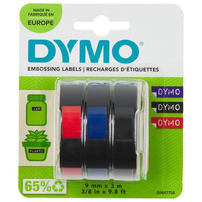 Dymo Cf3 nastri Rilievo 9mmx3m Assortiti