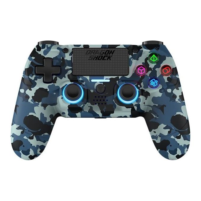 Dragon DSCPS4-BC Mizar Controller Wireless per PS4 PC Mobile Bluetooth Joystick Hall Doppi Motori colore Blu Camouflage