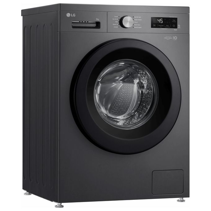 LG F4NX1009NMB Serie X1 - Lavatrice a carica frontale 9 kg, 1400 rpm, Classe A, 6 Motion Direct Drive, Allergy Care, Wi-Fi, (85x60x55 cm), Nero