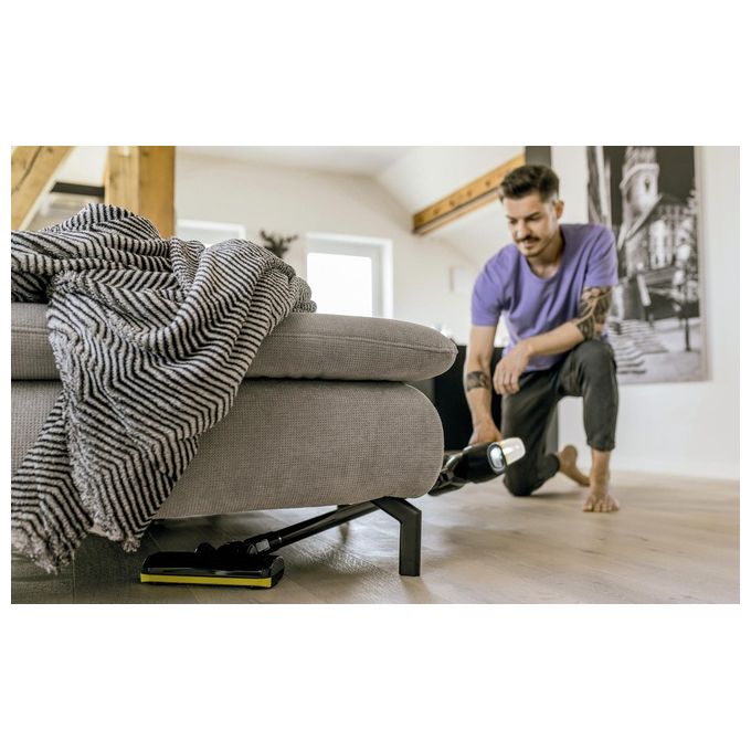 KÄRCHER 1.198-630.0 VC 4 Cordless myHome Aspirapolvere a bastone 2 in 1 senza sacco 650 ml autonomia fino a 30 min 79 dB colore Nero Giallo