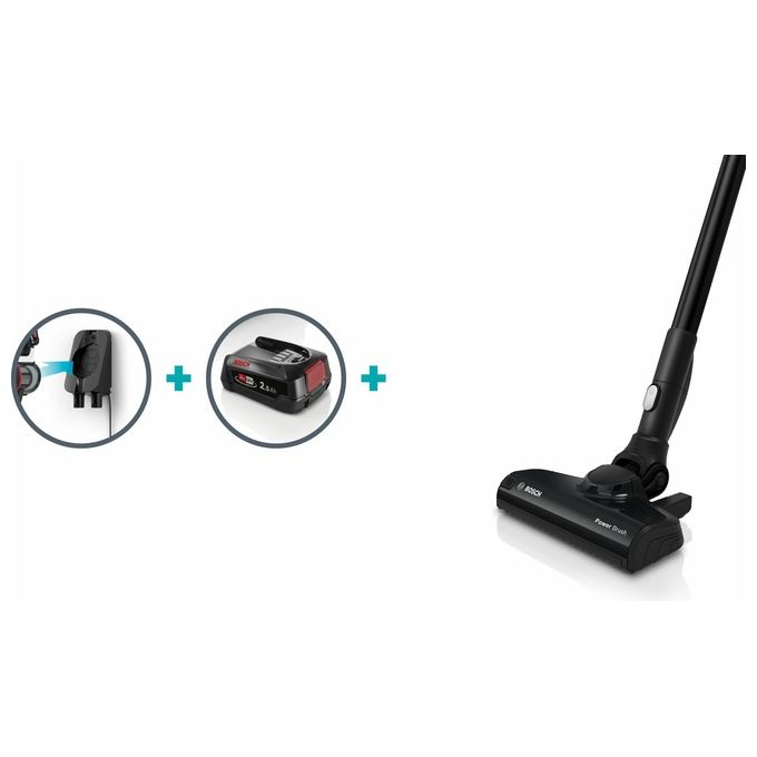 Bosch BBS611LAG Serie 6 Aspirapolvere a Bastone 2 in 1 Senza Sacchetto 0.3 L Batteria 18V 2.5 Ah autonomia 30 min colore Blu