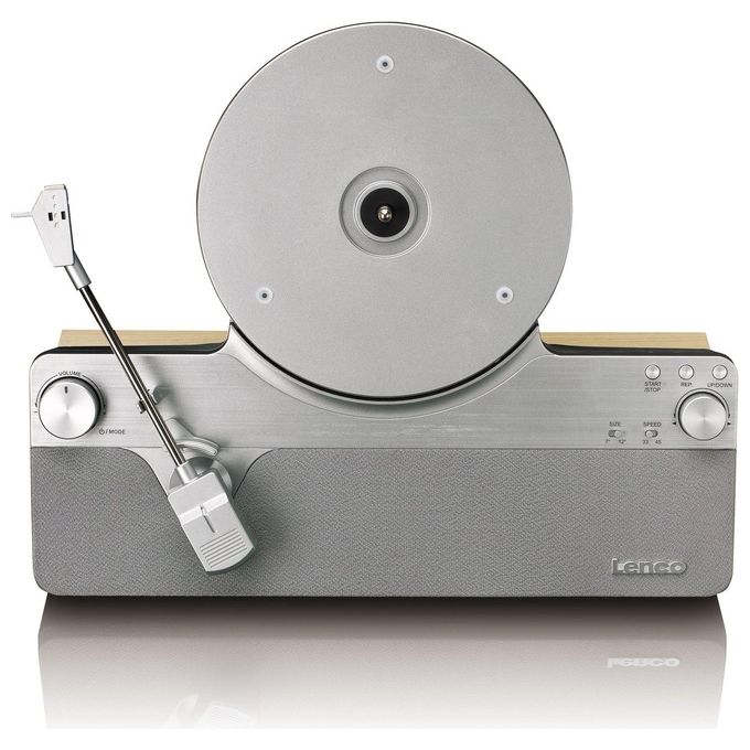 Lenco LSA-071SI LS Series Giradischi Verticale Automatico Bluetooth 5.3 Altoparlanti 2x5W Testina AT-3600L colore Silver Legno