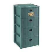 Stefanplast Cassettiera 4 Cassetti Elegance Verde 40x40x80cm