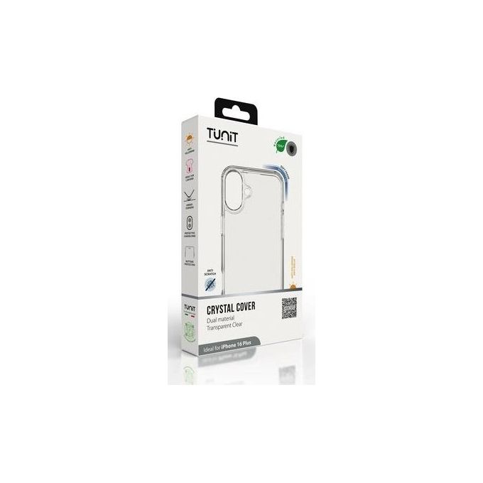 Tunit Crystal Cover per iPhone 16 Plus Crystal Trasparente