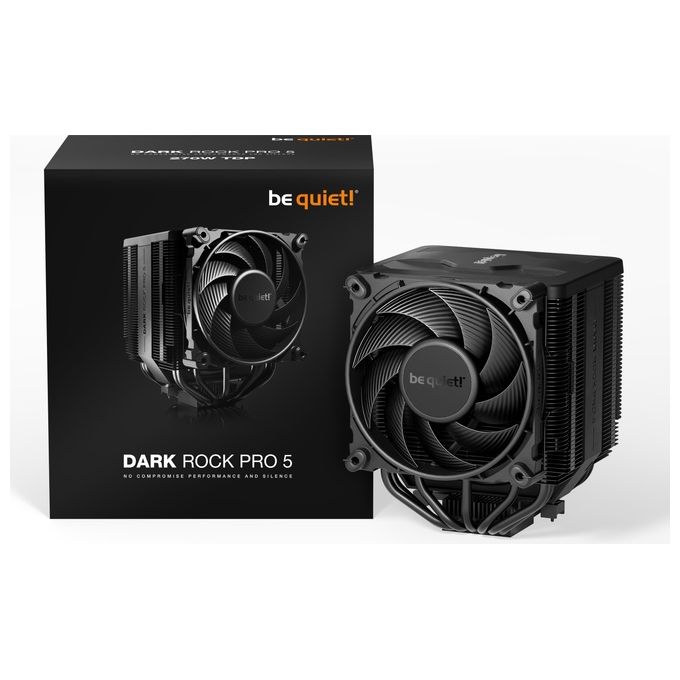 Be quiet! BK036 Dark Rock Pro 5 Raffreddatore ad aria 120 135 mm 270 W TDP 7 heat pipe FDB PWM colore Nero