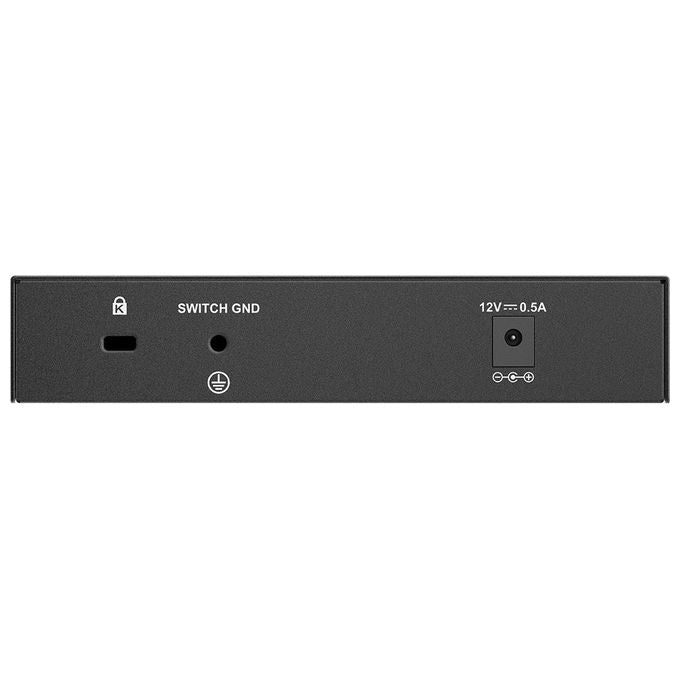 D-Link DMS-107-E Switch Non Gestito 7 Porte 5x Gigabit 2x 2,5G QoS Fanless Metallo colore Nero