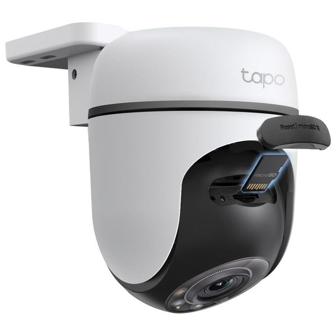 TP-Link TC41 Tapo Telecamera di Sicurezza IP Wi-Fi Pan-Tilt 2K 2304x1296 Pixel IP65 Interno Esterno visione notturna microSD 512 GB colore Bianco Nero