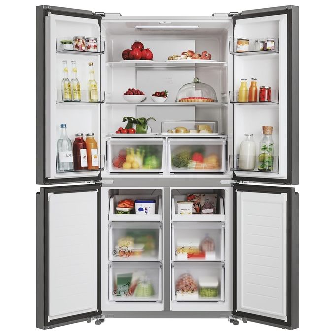 Candy CFQQ5T817EPS Frigorifero 4 Porte 467 L 181,5 cm Classe E Total No Frost 35 dB Multi-Airflow colore Argento
