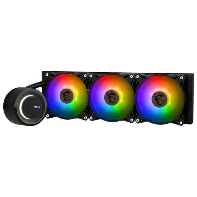 MSI 306-7ZW6E17-C24 MAG CORELIQUID E360 Kit di raffreddamento a liquido 3 ventole 120mm ARGB pompa 3000 rpm radiatore 39,4x11,9x2,7 cm colore Bianco