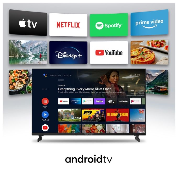 Thomson 55UA5S13W Smart TV 55'' 4K Ultra HD LED Android TV 11 Dolby Vision Dolby Atmos Wi-Fi colore Bianco
