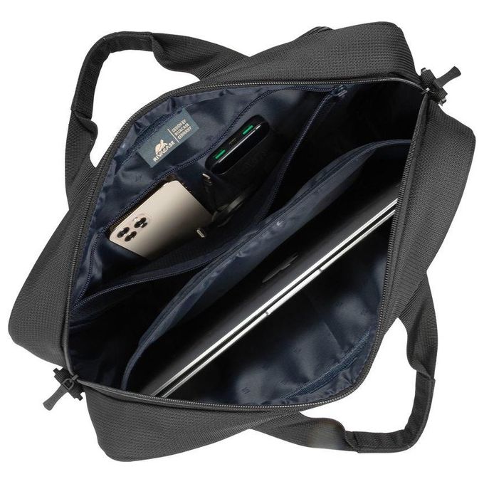 Rivacase 4260709012513 Tegel ECO Borsa Toploader per Laptop 14'' con Scomparto Imbottito e Tracolla Regolabile colore Nero