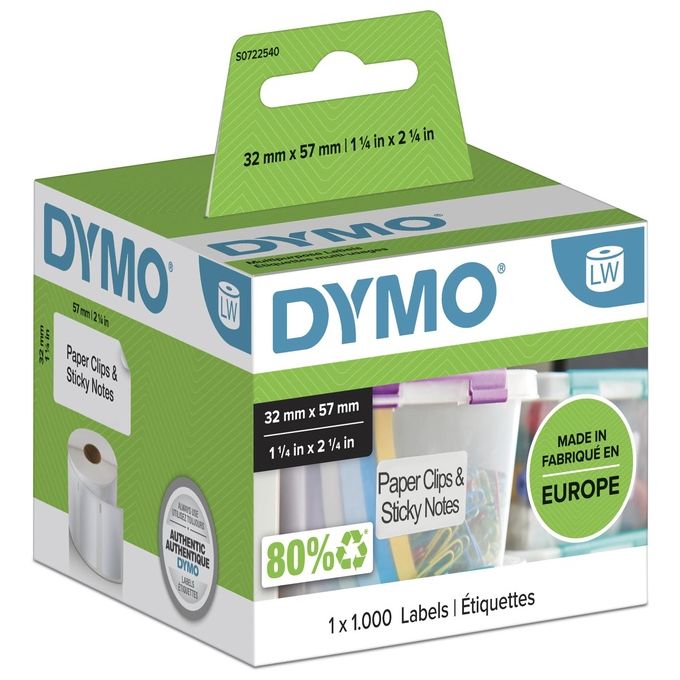 Dymo Cf1000 etichette Labelwriter 57x32mm Bianco