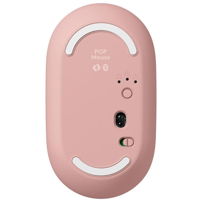 Logitech 910-007413 POP Mouse Universale Ambidestro Ottico 4000 DPI Bluetooth Clic Silenzioso 10 m colore Rosa