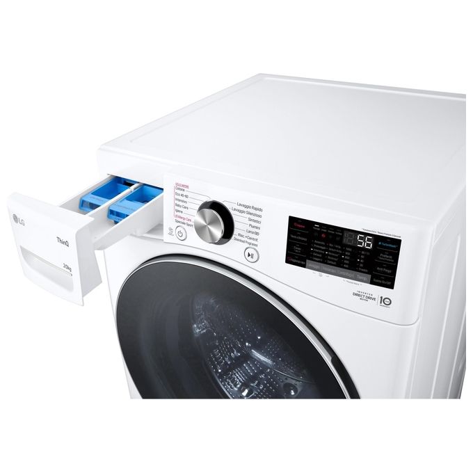 LG Serie P3 F0P3020TSWC Lavatrice libera  installazione XL 20Kg AI DD Classe B 1000 giri TurboWash 360 Vapore Wi-Fi Bianco